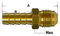 Brass 45 Degree Flare Adapter Diagram